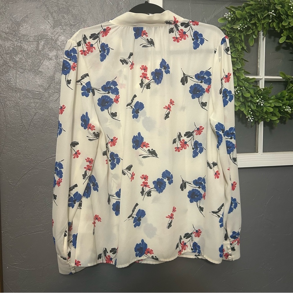 Modcloth Floral Printed Women's long sleeve Blouse XL - Picture 5 of 7